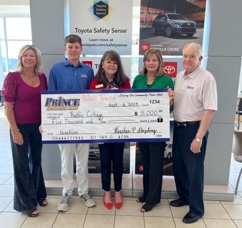 Prince Toyota supporting Ruth's Cottage in 2023