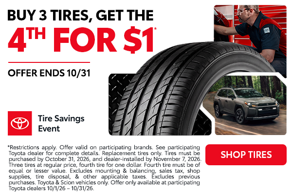 Buy 3 Tires get the 4th for $1